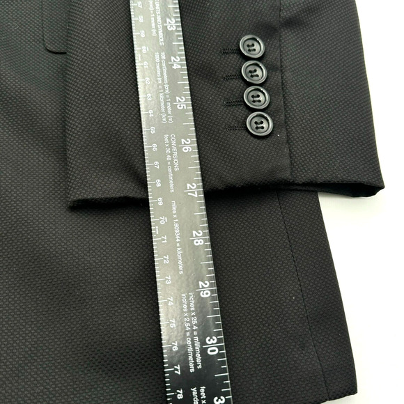 CARAVELLI Men's 2 Piece Black Formal‎ Suit Set Jacket 58 Long Pants 54" Waist - Picture 12 of 16